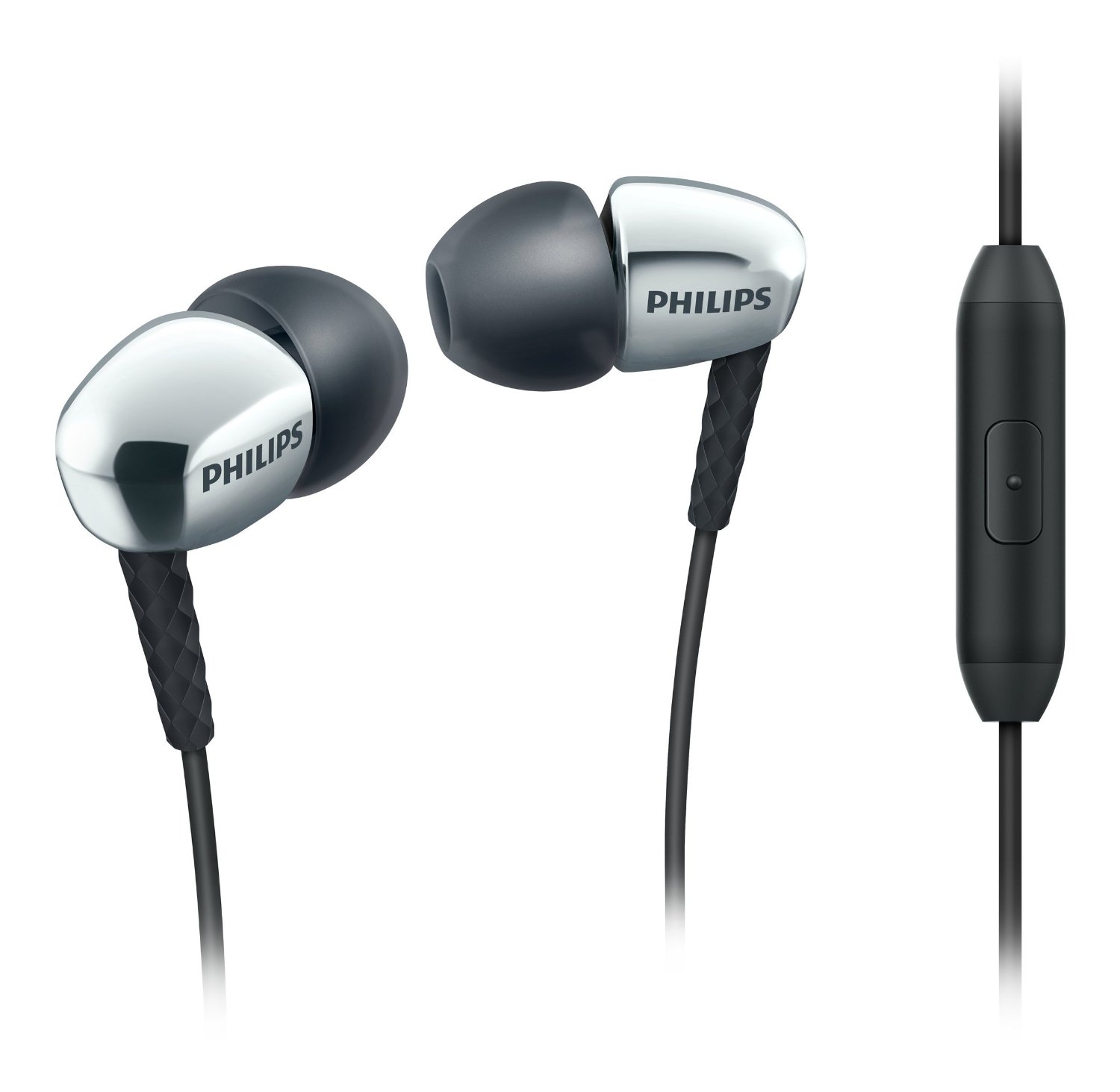 Philips SHE3905 In Ear Headphones with Mic (Silver)